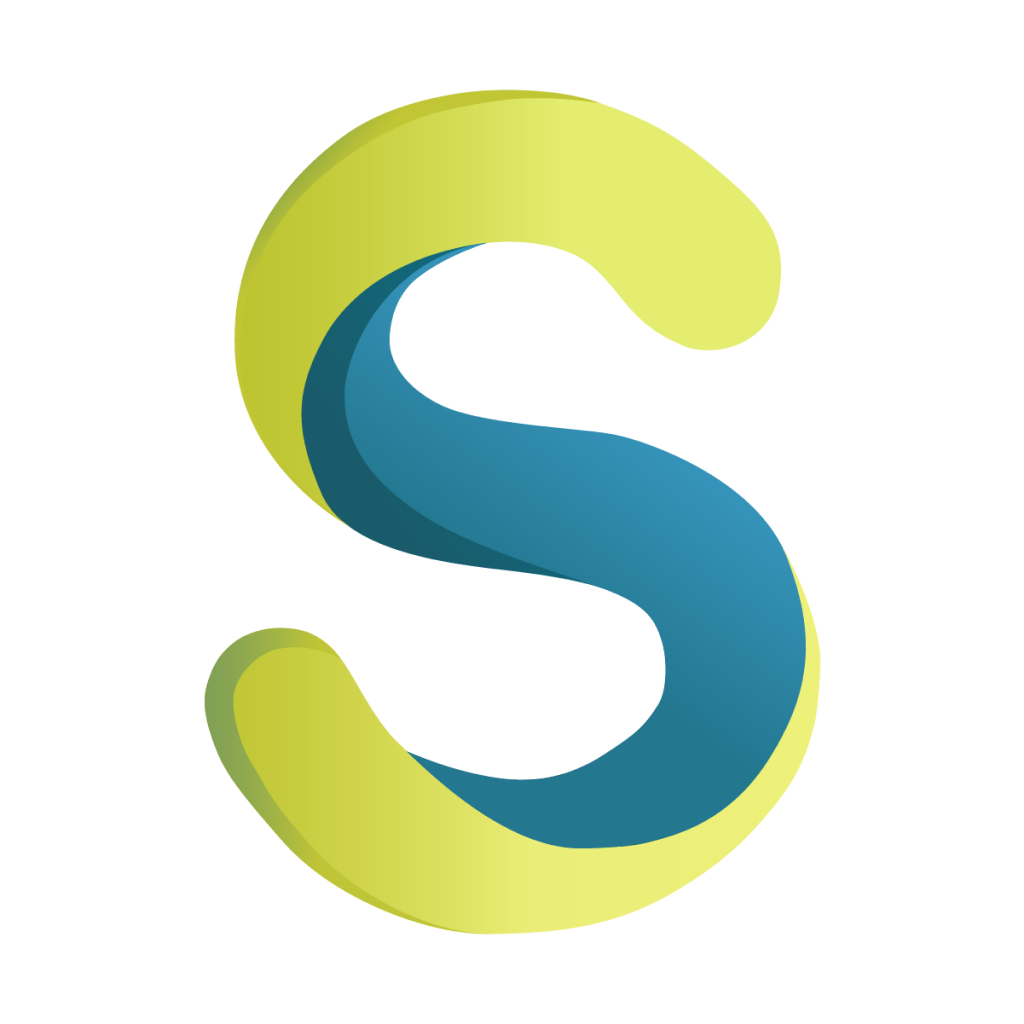 logo shira : il s'agit d'un S de couleur bleue et vert clair
